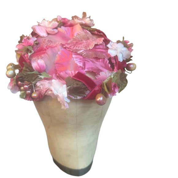 1940s/50s That Tynwood Distinction Floral & Fruit Adorned Fascinator Hat‎ - Picture 6 of 9